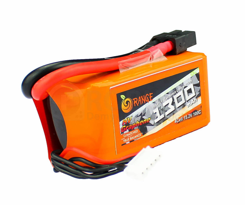 Orange Graphene 1300mAh 4S 100C/200C (14.8V) Lithium Polymer Battery Pack