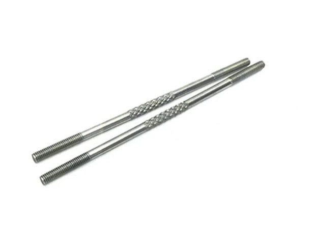 M3 x Dia 2.5 x 80mm Knurled Push Rod 1pair