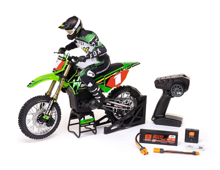 LOSI BIKE 1/4 PROMOTO-MX MOTORCYCLE RTR WITH BATTERY AND CHARGER, PRO CIRCUIT LOS06002