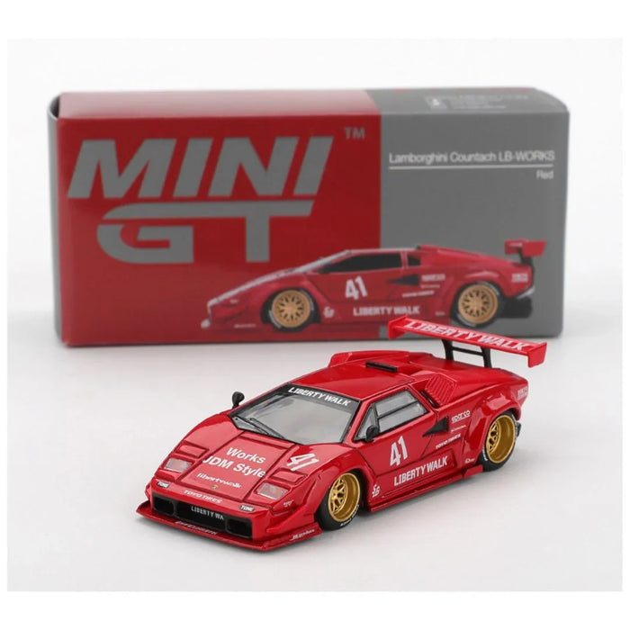 Imported Mini GT #1100 Lamborghini Countach LB-WORKS Red Die-Cast Car