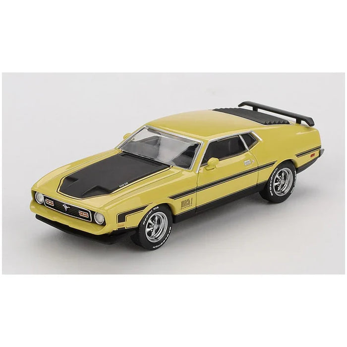 Imported Mini GT #1139 Ford Mustang Mach 1 Grabber Yellow Die-Cast Car