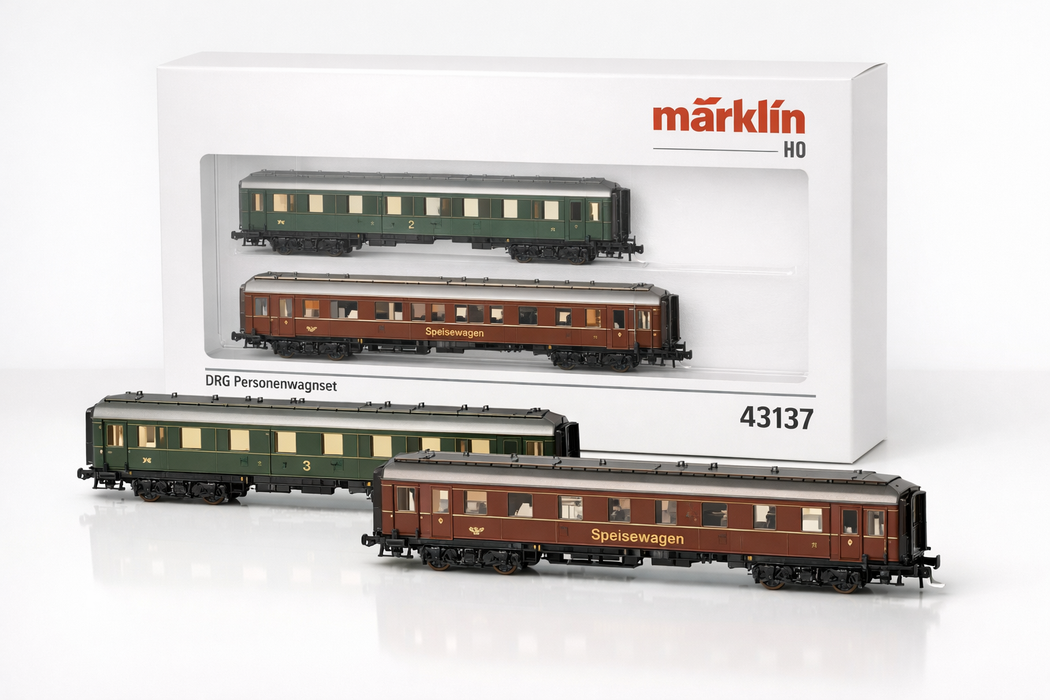 MARKLIN H0 43137 1:87 SCALE 3 PASSENGER CAR SETS DRG