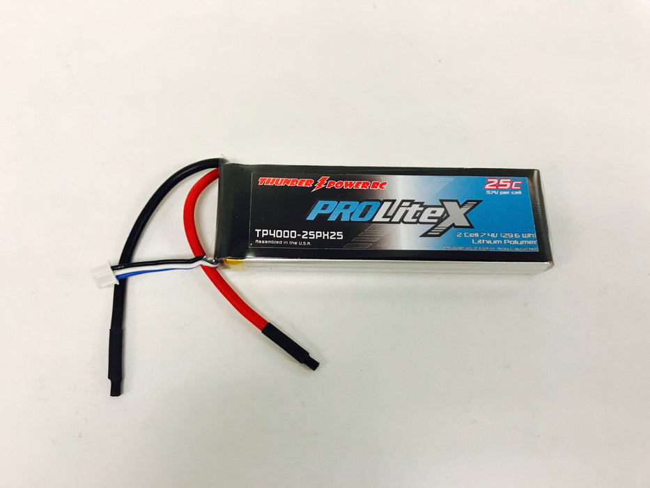LIPO BATTERY THUNDER POWER 7.4V,2S,4000MAH
