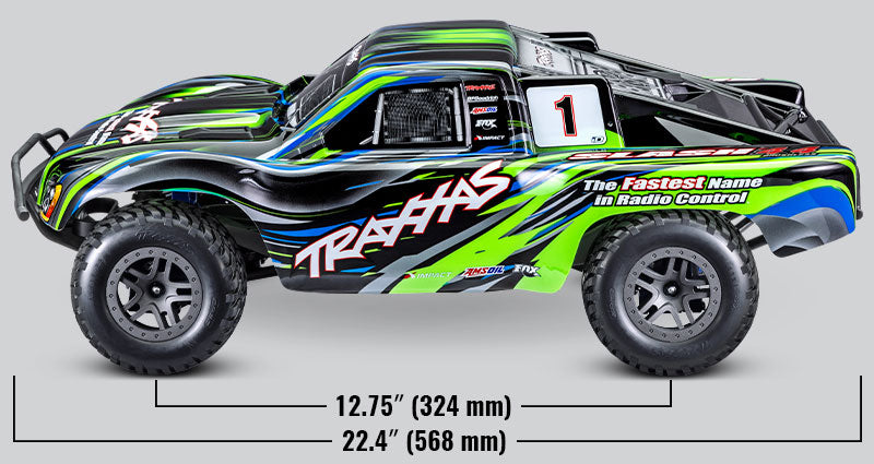 TRAXXAS SLASH 1/10 4X4 BL-2S BRUSHLESS SHORT COURSE TRUCK RTR-GREEN - TRA68154-4 GREEN