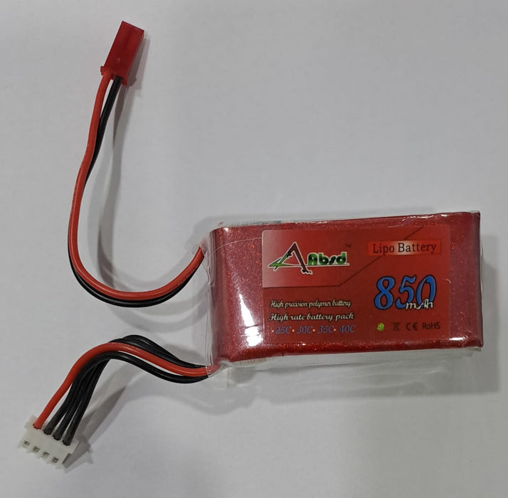 Lipo 11.1V 850mAh 3S 20C Battery