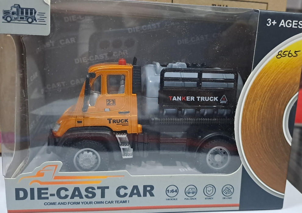 DIE CAST 1:64 RC PULL BACK TANKER 6458