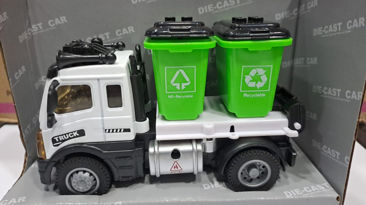 DIE CAST 1:64 RC PULL BACK RECYCLEBIN TRUCK 6461