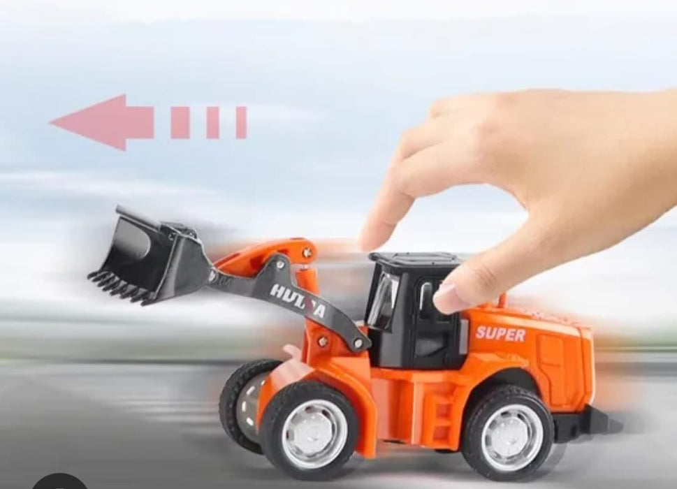 DIE CAST HUINA 1015 WHEEL LOADER 1/80 SCALE ORANGE