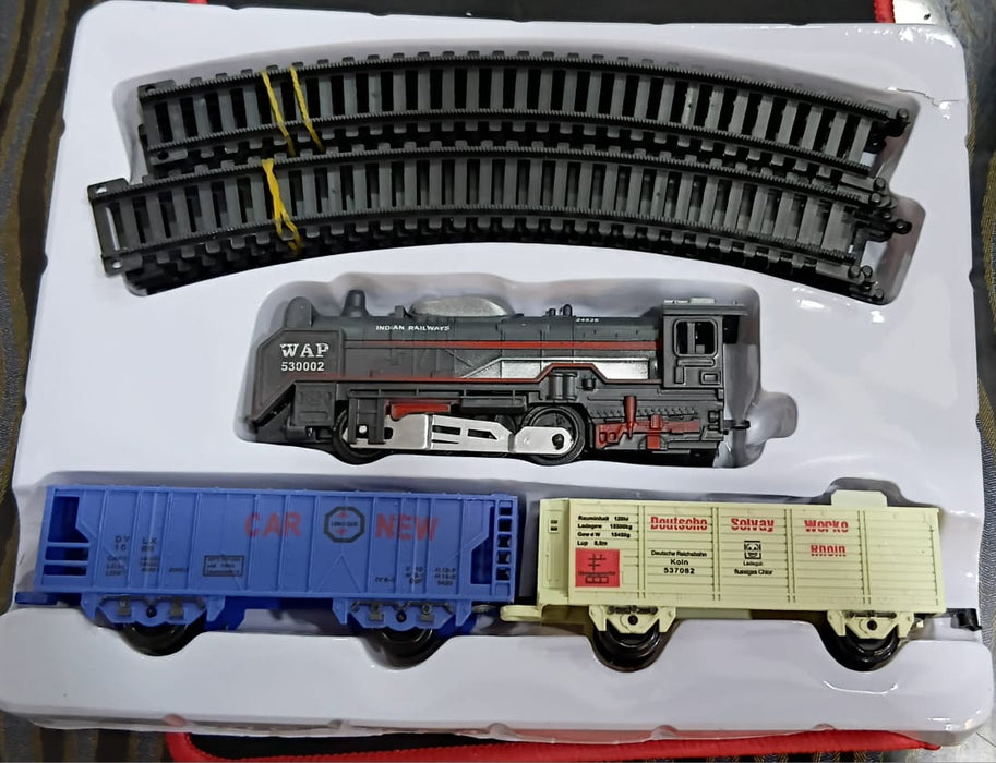 TOYBOI TRAIN BATTERY OPERATED PLAY SET 19026AB BLUE