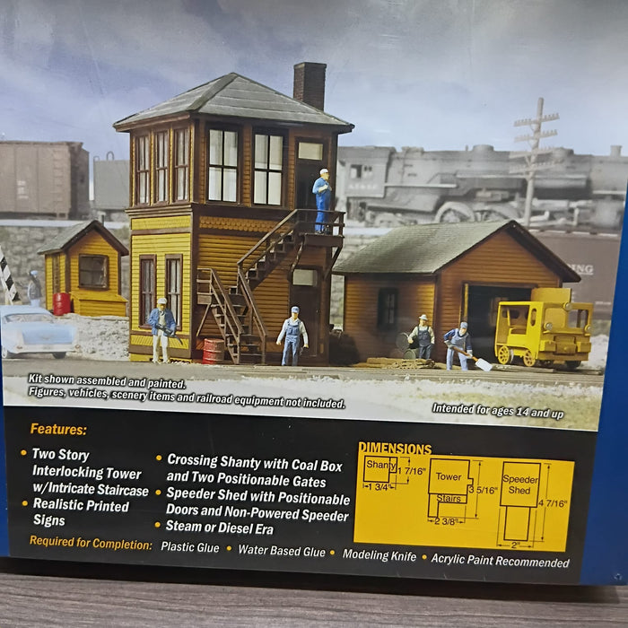 WALTHERS CORNERSTONE HO SCALE TRACKSIDE STRUCTURES SET MODEL KIT 933-3530