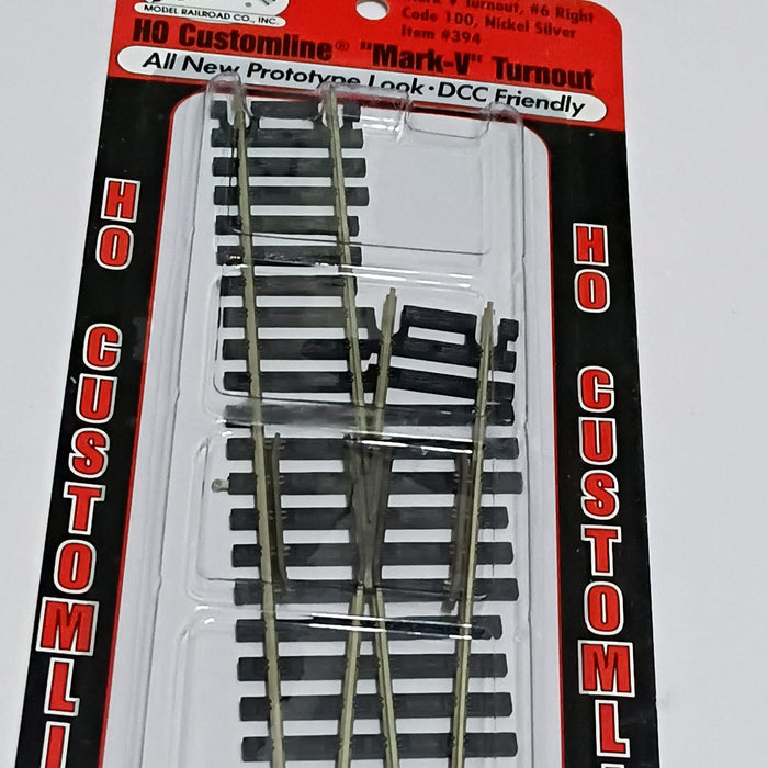 HO SCALE RIGHT TURNOUT ATL394 - CODE 100 #6 MARK V