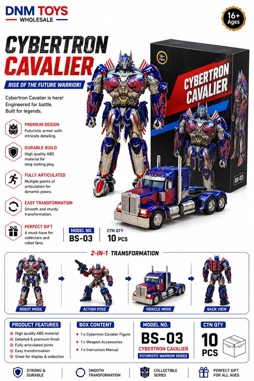 BS-03 Cybertron Cavalier Transforming Robot Truck | Action Figure