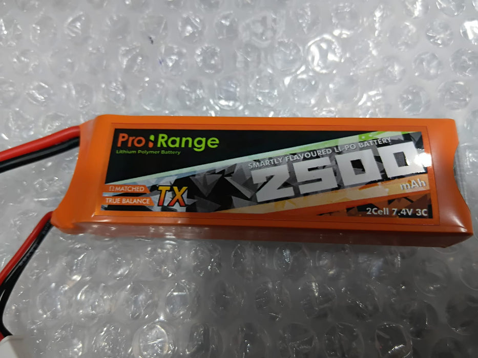 PRO-RANGE 7.4V 2500MAH 2S 3C (TX) LIPO BATTERY