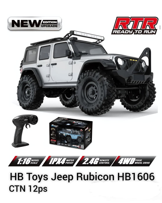 HB-R1604 1:16 RC Jeep Rubicon 4WD | 2.4GHz RTR Remote Control Car Wholesale