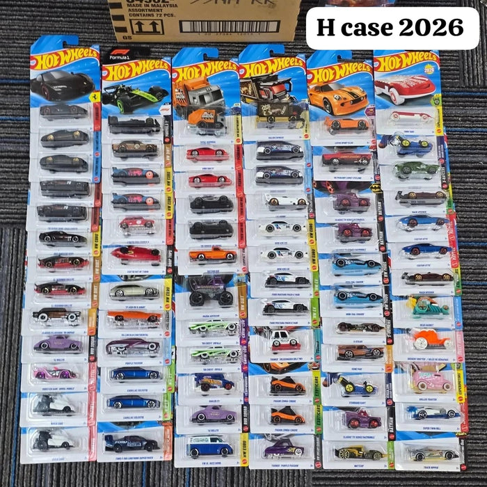 Hot Wheels Case H 2026 - Full Box (72 Cars) imported