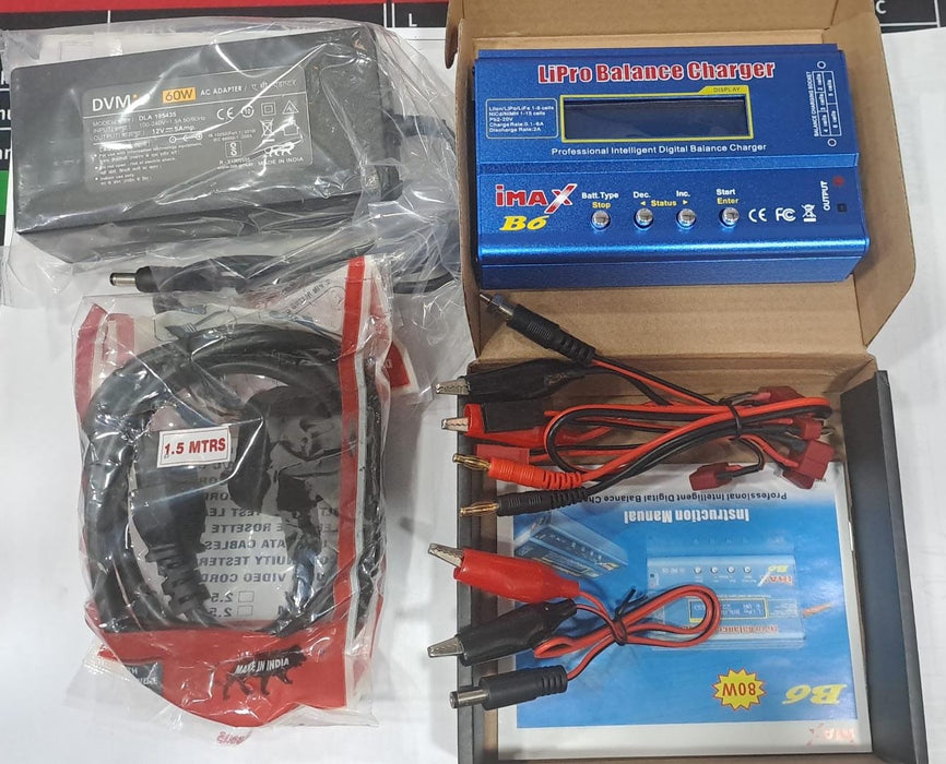 Imax B6 80W 6A Charger/Discharger 1-6 Cells with DC 5A 12V 60W ADAPTER AC(Copy)