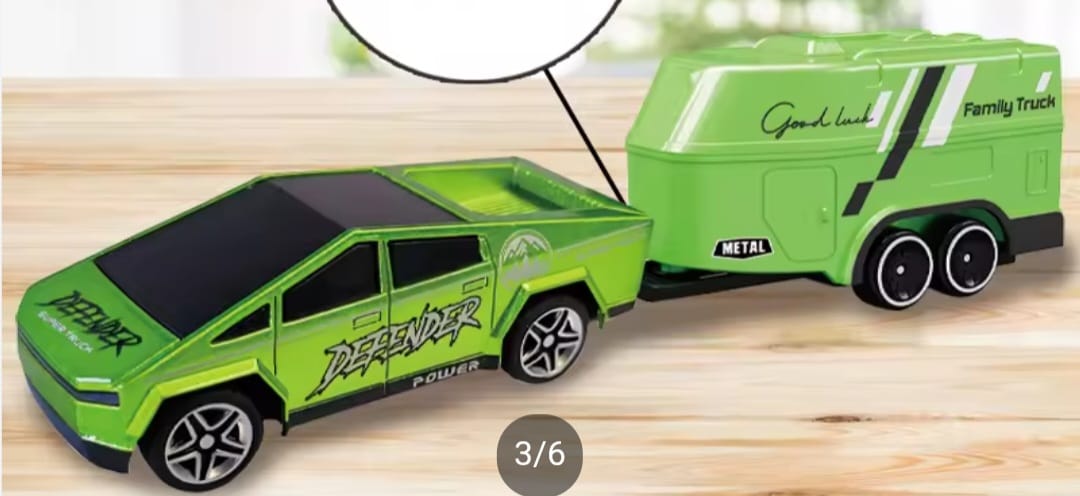 TESLA MINI RC CYBERTRUCK 1:64 METAL (GREEN)