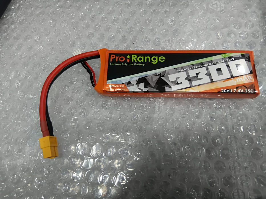 PRO-range 3300mAh 2S 25C (7.4V) Lithium Polymer Battery Pack (LiPo)