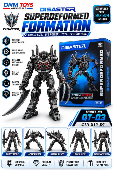 QT-03 Disaster Super Deformed Alloy Robot | Collectible Model
