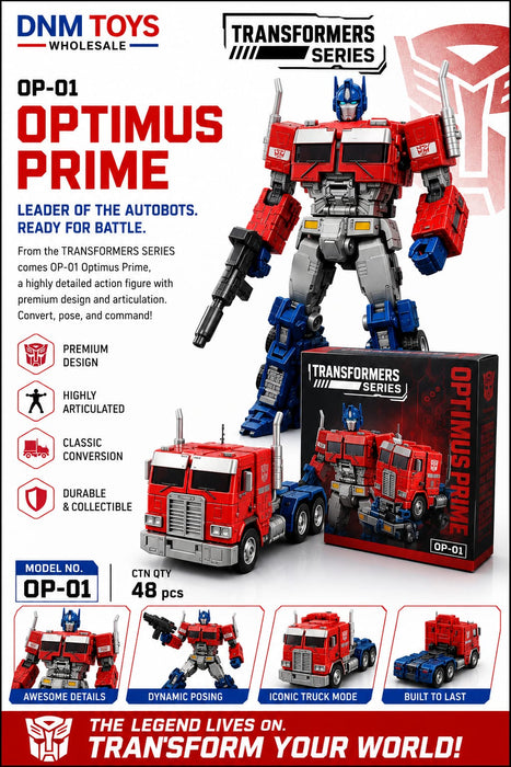 OP-01 Optimus Prime Transforming Robot Truck | Collectible Action Figure
