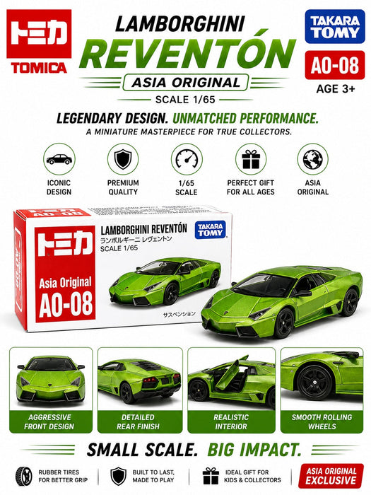 Tomica AO-08 Lamborghini Reventon Diecast Premium Toy Car Model in 1:65 Scale
