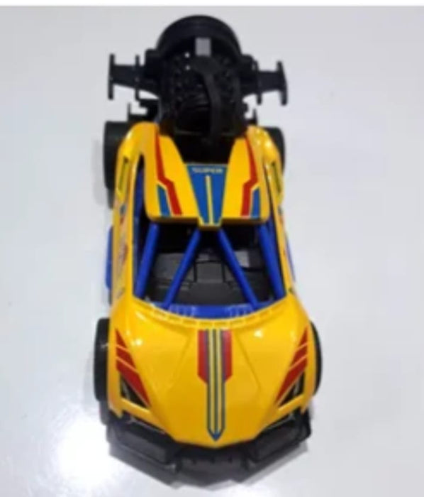 DIE CAST METAL CAR PULL BACK WITH WATER SPLASH-YELLOW
