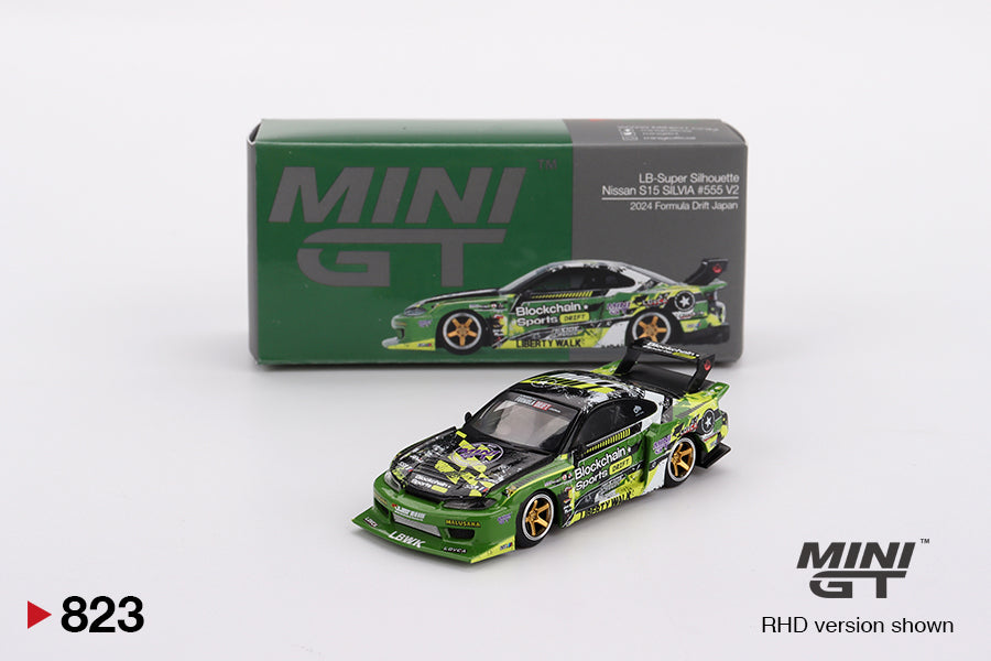 Imported Mini GT Nissan LB-Super Silhouette S15 Silvia Formula Drift Die-Cast Car