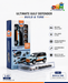 CCA Official Licensed Land Rover Defender 110 Gulf Edition Diecast Model Car | 1:43 Scale Pull Back Metal Toy SUV with 2-in-1 Tuning Kit