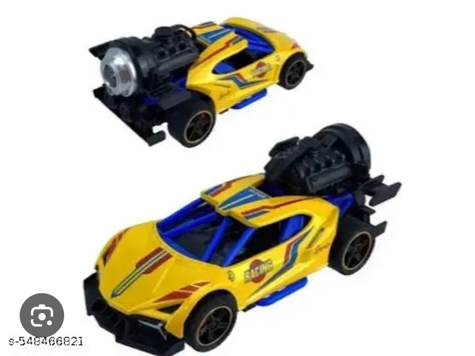DIE CAST METAL CAR PULL BACK WITH WATER SPLASH-YELLOW