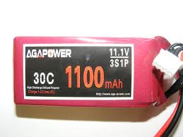 AGA POWER LIPO BATTERY 3S-1100MAH-30C