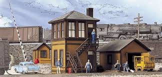 WALTHERS CORNERSTONE HO SCALE TRACKSIDE STRUCTURES SET MODEL KIT 933-3530