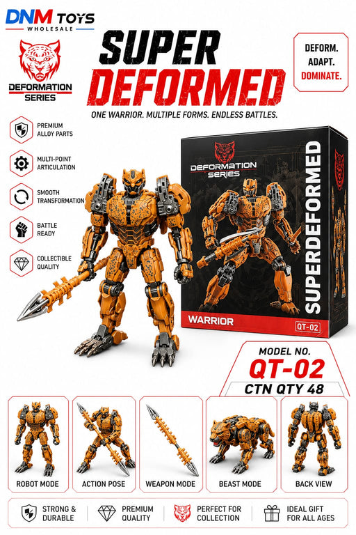 QT-02 Super Deformed Warrior Transforming Robot | Alloy Figure