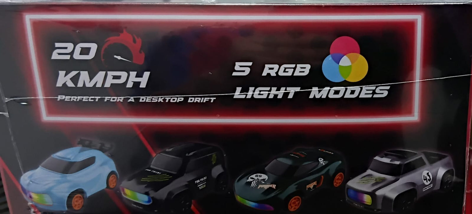 L.O.T DASH 1:64 MICRO DESKTOP DRIFTER CAR (SILVER) WITH INTERCHANGEABLE WHEEL SLEEVES