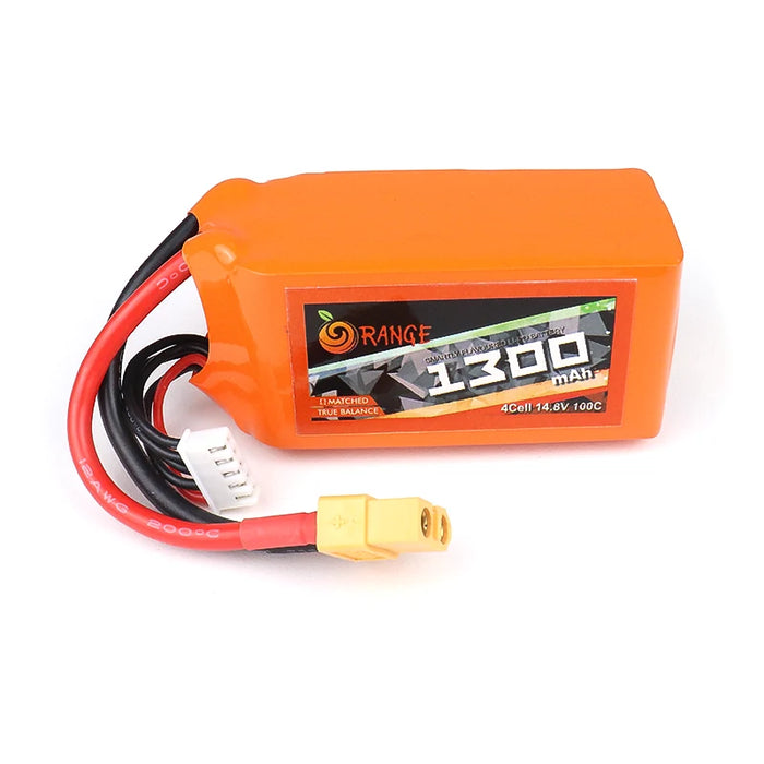 Lipo 1300mAH 4S 100C  14.8V Orange Lipo Battery