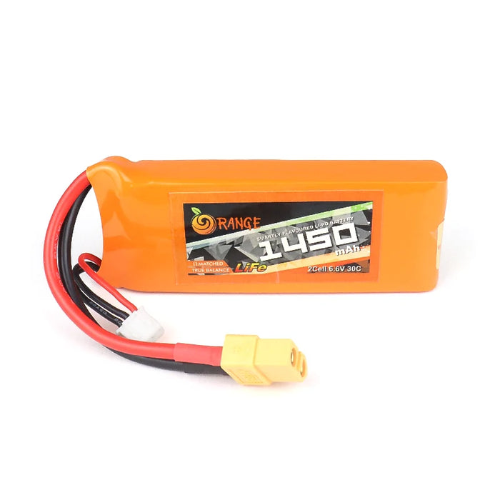 ORANGE Li-Fe 1450mAh 2S 30C/60C LITHIUM IRON PHOSPHATE BATTERY PACK (LiFePO4)