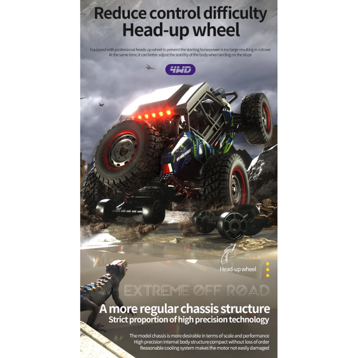 TOP RACING SERIES ADVENTURER 4WD 1/16 HIGH-SPEED RACING CAR. SCY16106-BLACK