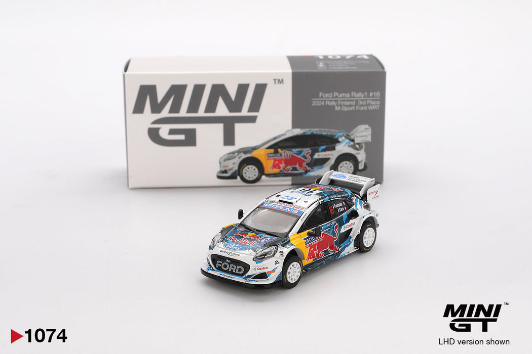 Imported Mini GT #1074 Ford Puma Rally1 M-Sport WRT Die-Cast Car