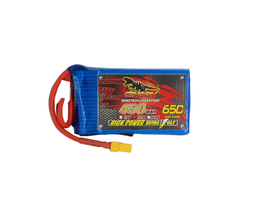 3S-450Mah Dinogy Nanotech 65C Lipo Battery