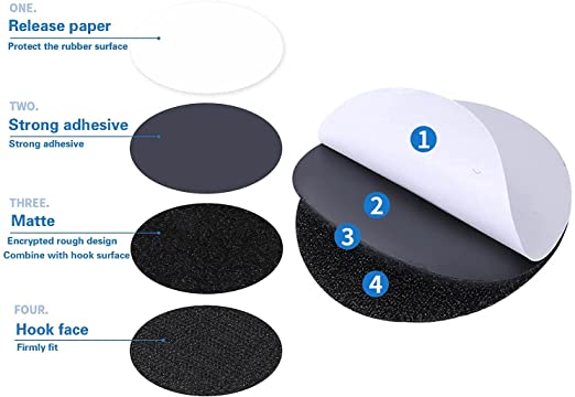 Velcro Tape Heavy Duty Double Sided Round Pack Of 4Pc