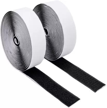 Self Adhesive Hook And Loop Tape 5M Hook + 5M Loop Black