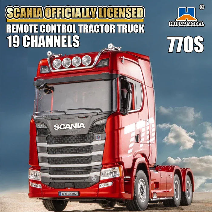 HUINA 1501 + 1502 RC Tractor Truck & Low Bed Trailer Combo | 2.4GHz Remote Control Heavy Duty Transport Set