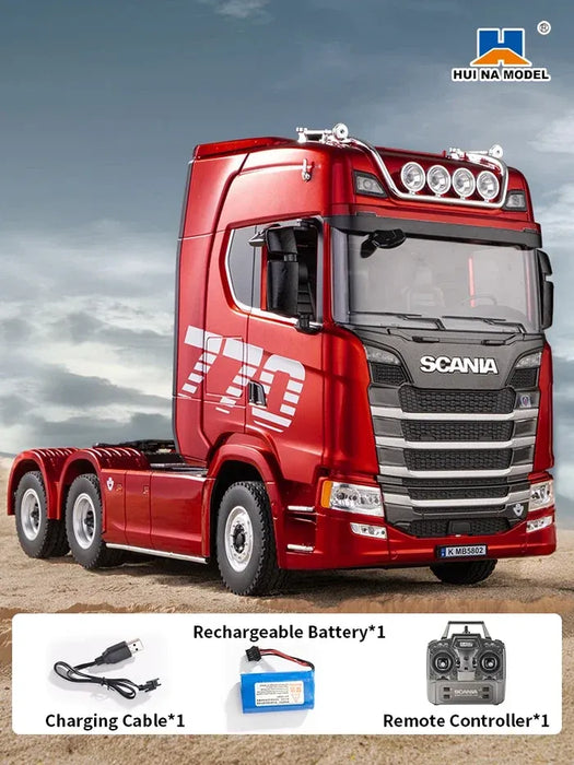 HUINA 1501 + 1502 RC Tractor Truck & Low Bed Trailer Combo | 2.4GHz Remote Control Heavy Duty Transport Set