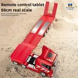HUINA 1501 + 1502 RC Tractor Truck & Low Bed Trailer Combo | 2.4GHz Remote Control Heavy Duty Transport Set
