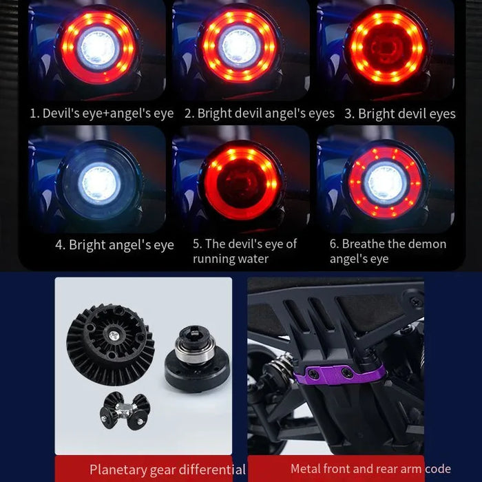 RAPIDLY SCY 16302 HIGH SPEED VEHICLE RTR SUCHIYU RC CAR CUSTOM CLASSIC RED / BLUE