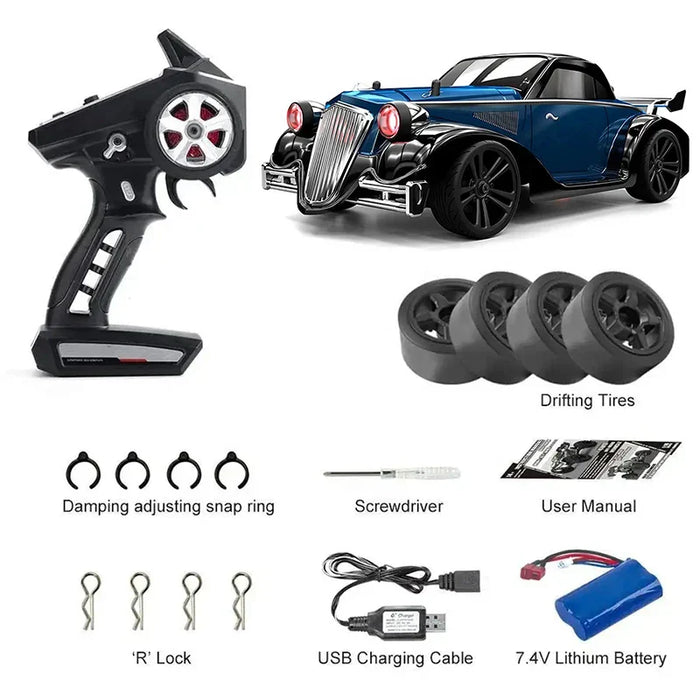 RAPIDLY SCY 16302 HIGH SPEED VEHICLE RTR SUCHIYU RC CAR CUSTOM CLASSIC RED / BLUE