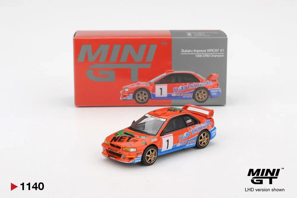 Imported Mini GT Subaru Impreza WRC97 DRM Champion Die-Cast Car