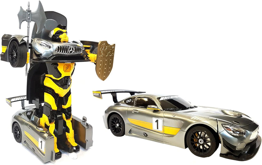 RASTAR MERCEDES AMG GT3 74800 1/14 RC 2 IN 1 RS TRANSFORMABLE (YELLOW)