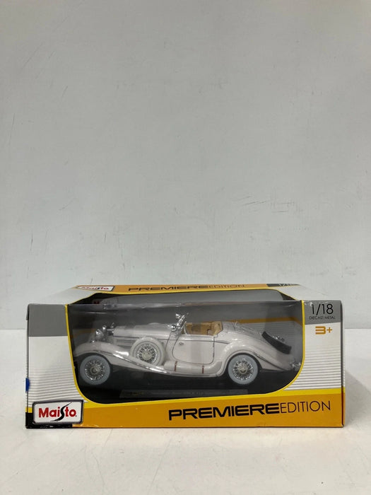1936 Mercedes Benz 500 K Special Roadster White 1/18 Diecast Model Car by Maisto