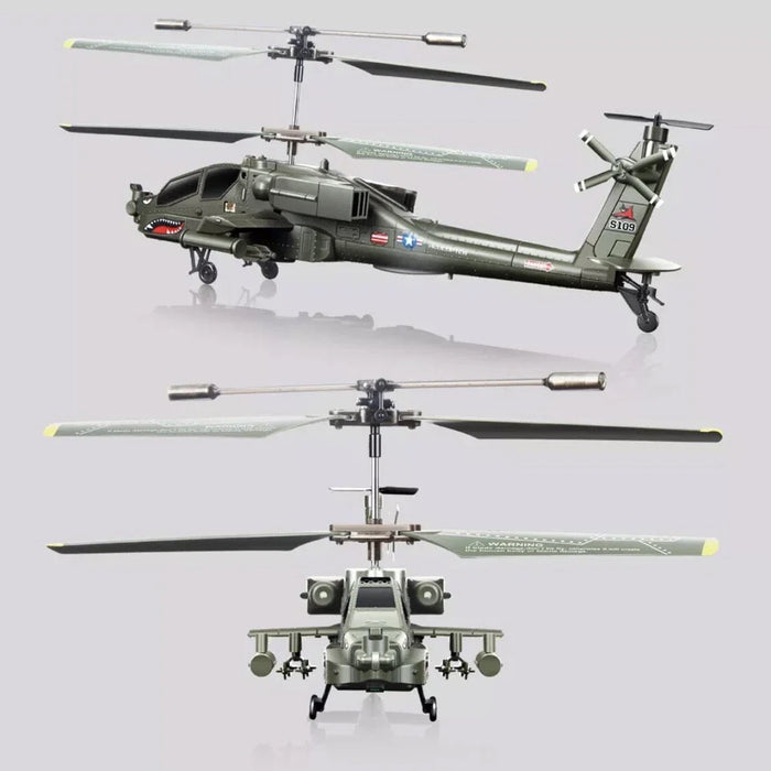 SYMA RADIO CONTROL S109 AH-64 HELICOPTER GYRO SYSTEM MILITARY VIRSION WITH GYRO