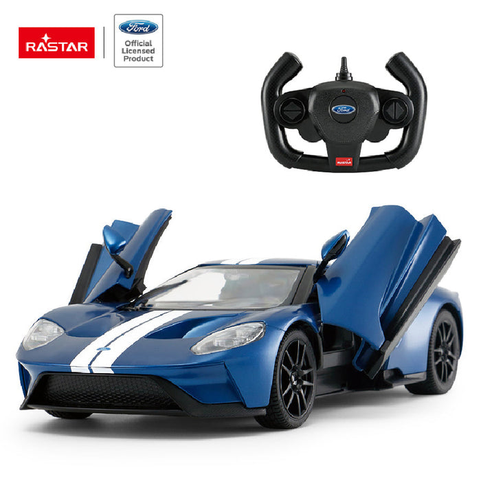 RASTAR FORD GT 78100 RC CAR 1/14 SCALE (BLUE)